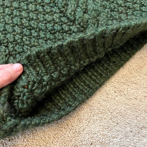 Chic Dark Green Cable Knit Sweater - Picture 3 of 8